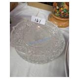 Pressed Glass Christmas Plates, Dated 1968