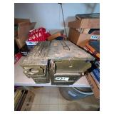 Military-Style Metal Ammunition Boxes