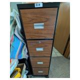 Metal Filing Cabinet with Wood Fronts