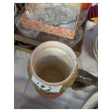 Ceramic Beer Stein with Figural Lid
