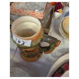 Ceramic Beer Stein with Hunting Motif