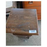 Wooden Side Table with Single Door Cabinet
