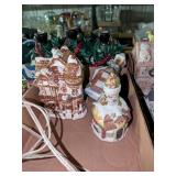 Holiday-Themed Ceramic Village Decorations