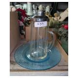 Glass Pitcher with Chrome Lid