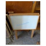 Folding Tables with Wood and Brass Frames