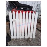 White Wooden Picket Fence Panel