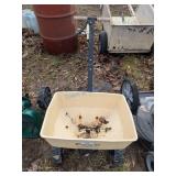 Push Broadcast Fertilizer Spreader on Wheels