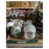 Ceramic Pitcher, Dish, and Vase Assortment
