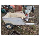 Wood and Metal Two-Wheeled Handcart