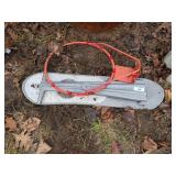 Metal Basketball Hoop and Plastic Snow Board