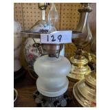 Frosted Glass Table Lamp With Metal Base