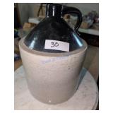 Stoneware Jug With Black Glazed Top