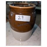 Two-Tone Glazed Ceramic Storage Jar