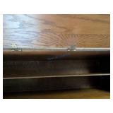 Wooden Foot Locker with Hinged Lid