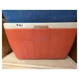 Coleman Orange and White Plastic Cooler