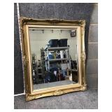 Gold wooden Mirror
