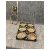 Vintage Metallic 6 cup baking pans