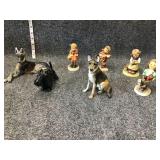 Vintage Handmalt Rosenthal pointer figurines
