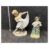 Porcelain Dancing Girl Statue