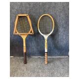 Wooden tennis rackets (2)