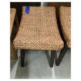 Woven and Wood Bench
