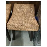 Woven and Wood Bench