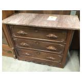 Marble Top Wooden 3 Drawers Dresser