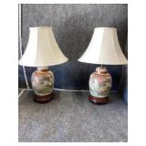 Vintage Hand Painted Lamps