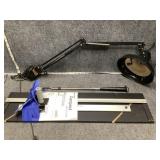 Mat Cutter and Desk Lamp