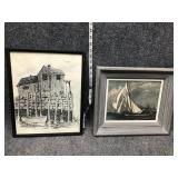 Framed Boats wall Art
