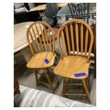Wooden swivel bar stools