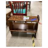 wooden magazine rack