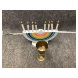 Menorah and Cup