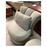 Scrolled back swivel chair