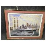 Framed HARBOR NEW YORK WALL ART