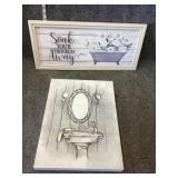 Restroom Themed Wall Art