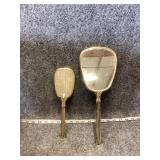 hairbrush and mirror