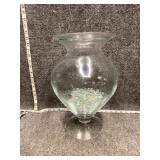 glass pedestal vase