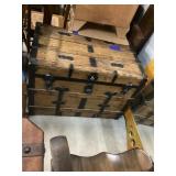antique wooden steamer trunk