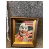Framed Clown Wall Art