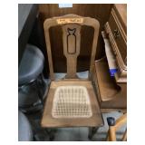 Wooden caned seat chair