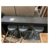Console Bar table with 3 stools