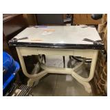 Vintage art decor enamel top table