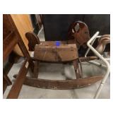 Wooden rocking horse