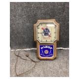 vintage Pabst Blue Ribbon wooden wall clock