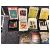 vintage 8-track tapes & records