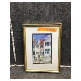 Framed signed artwork