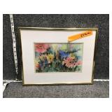 Framed signed artwork