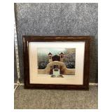 Framed signed artwork