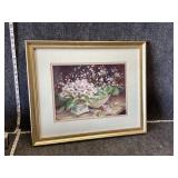 Framed signed artwork